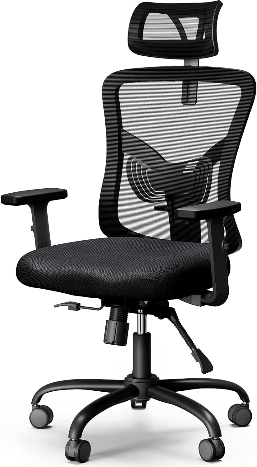 Office Computer Swivel Lifting Chair Adjustable Headrest Neck